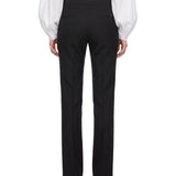 Pantaloni con fondo puddle in nero 