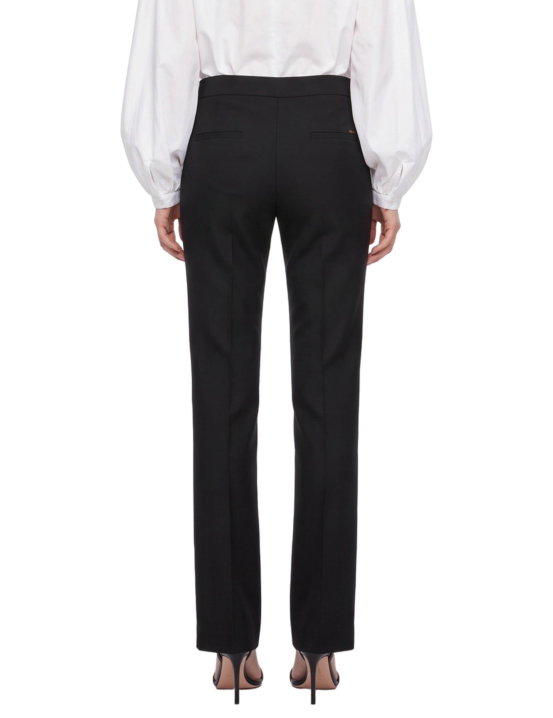 Pantaloni con fondo puddle in nero 