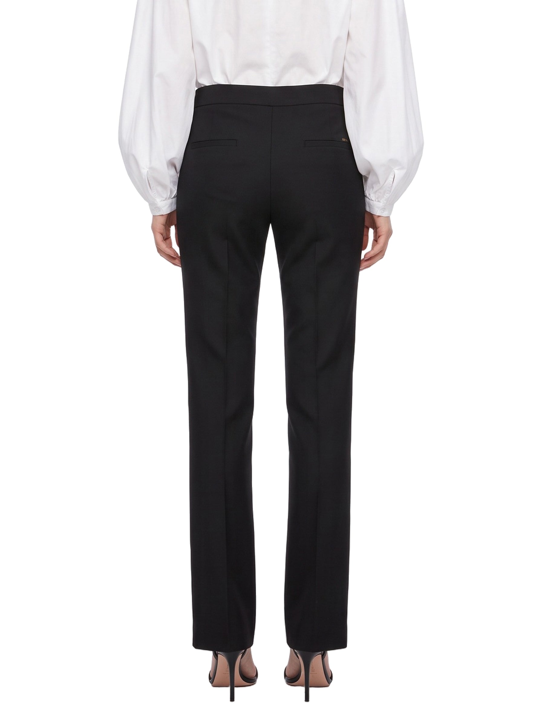 Pantaloni con fondo puddle in nero 