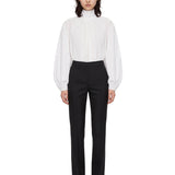 Pantaloni con fondo puddle in nero 