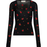 Maglione a coste in nero 