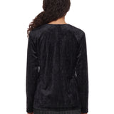 Top a maniche lunghe in nero 