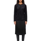 Top a maniche lunghe in nero 