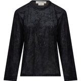 Top a maniche lunghe in nero 