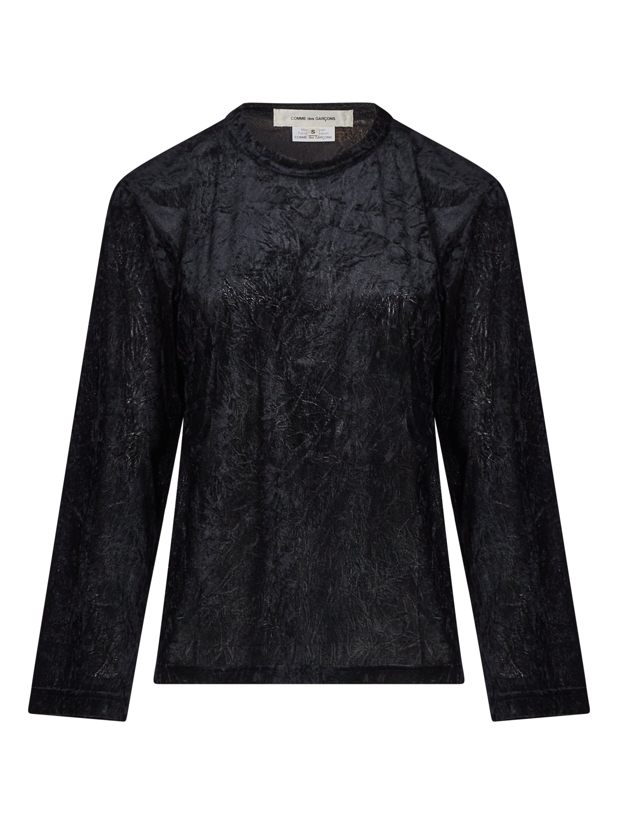 Top a maniche lunghe in nero 