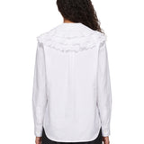 Camicia con colletto Peter Pan in bianco 