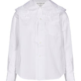 Camicia con colletto Peter Pan in bianco 