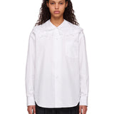Camicia con colletto Peter Pan in bianco 