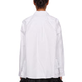 Camicia con colletto Peter Pan in bianco 