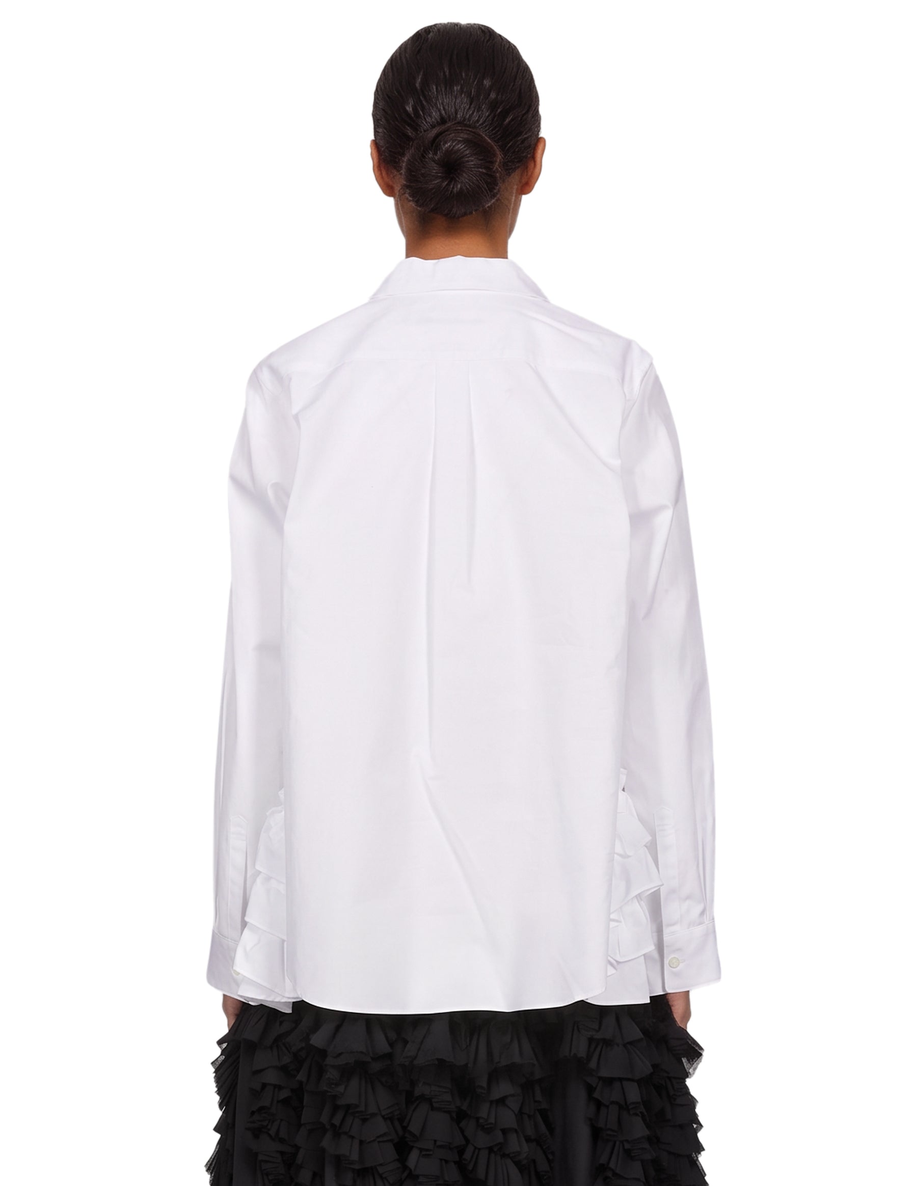 Camicia con colletto Peter Pan in bianco 