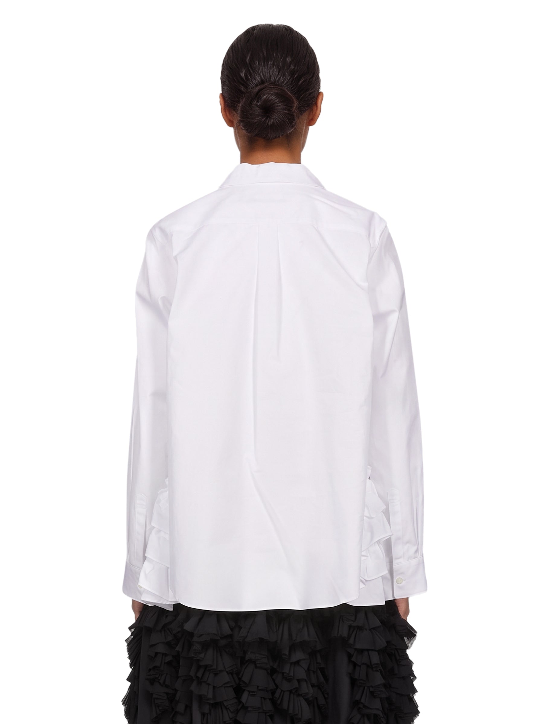 Camicia con colletto Peter Pan in bianco 
