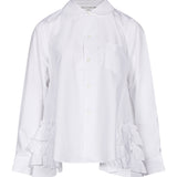 Camicia con colletto Peter Pan in bianco 