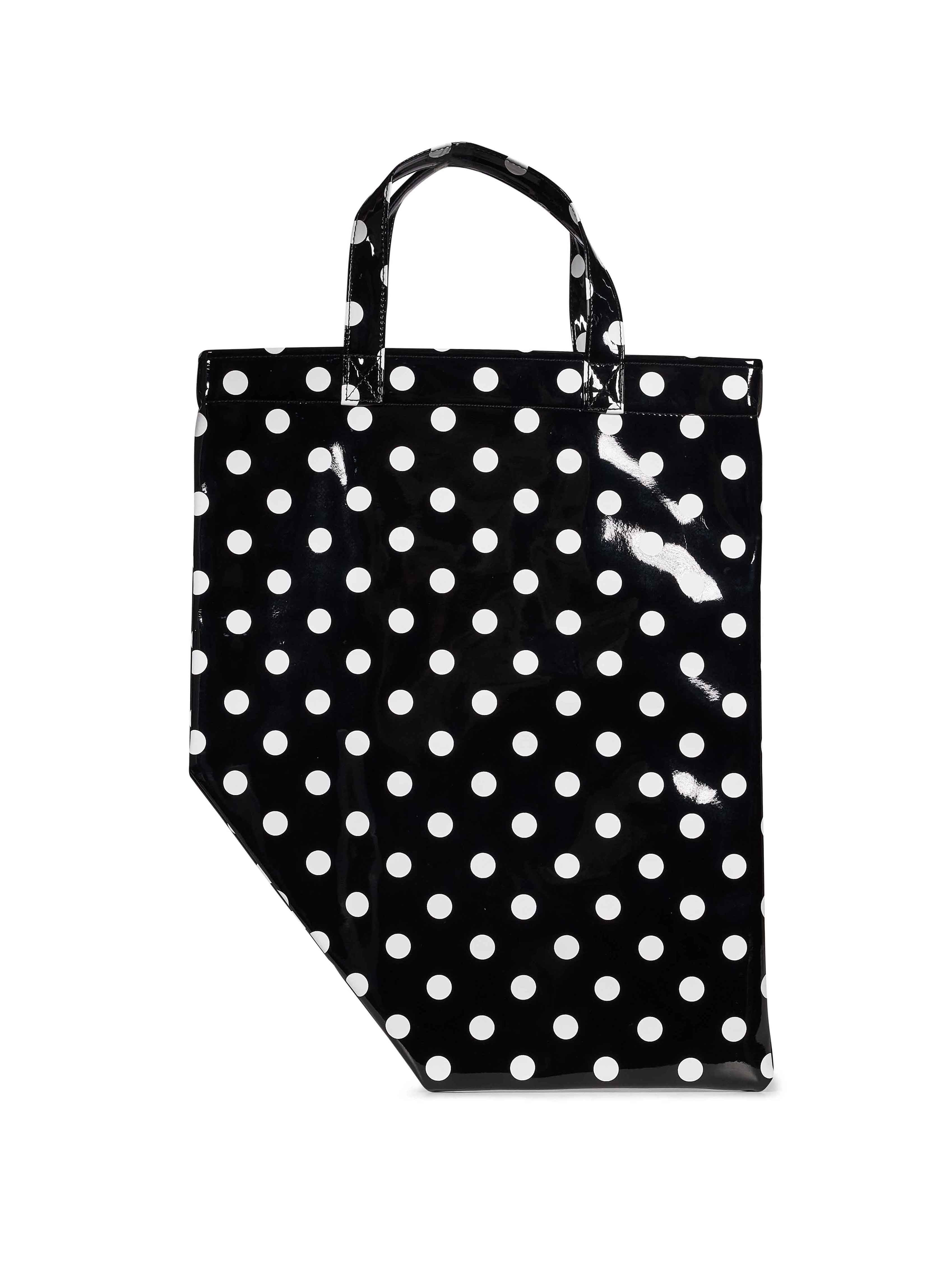 Borsa a pois in nero e bianco 