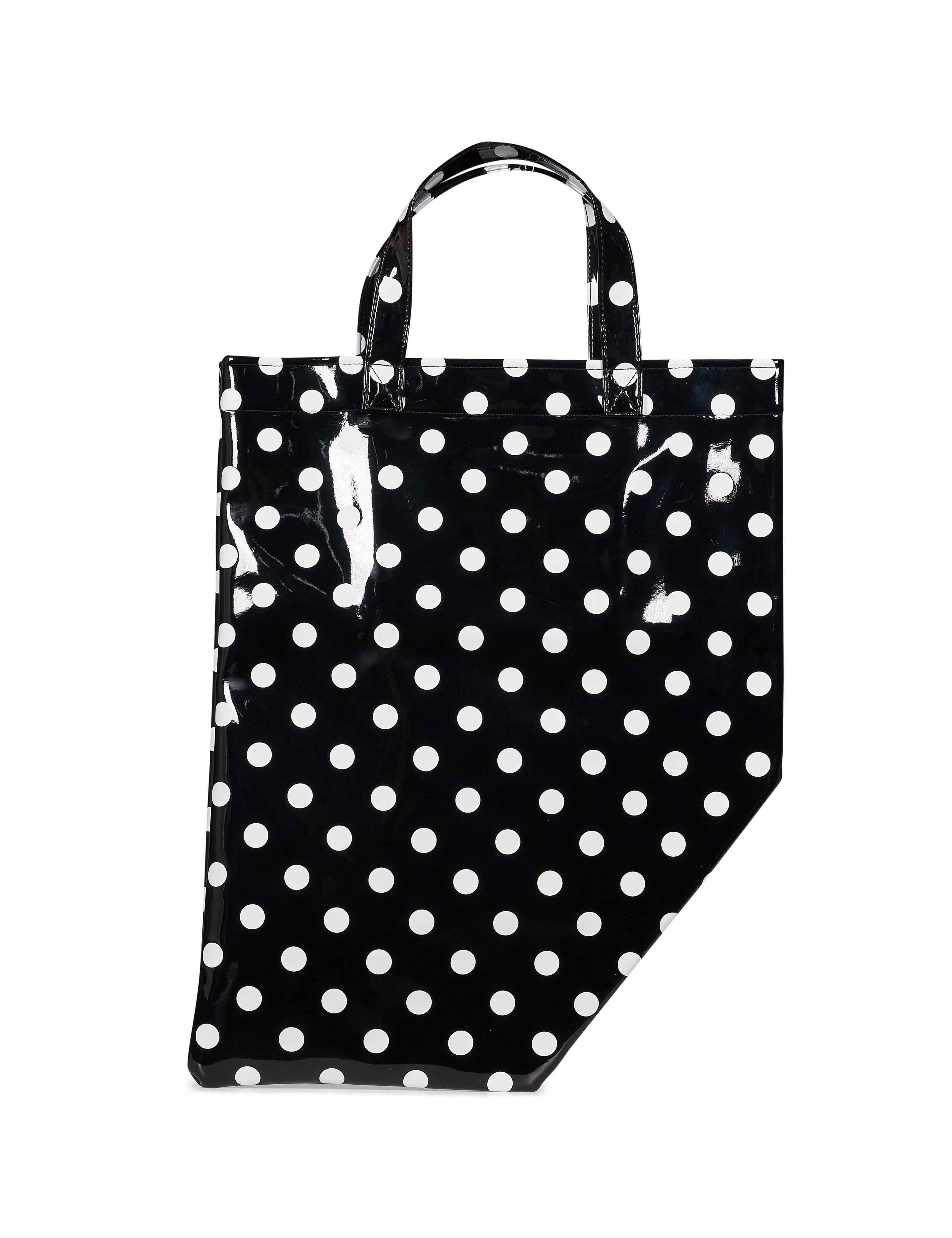 Borsa a pois in nero e bianco 