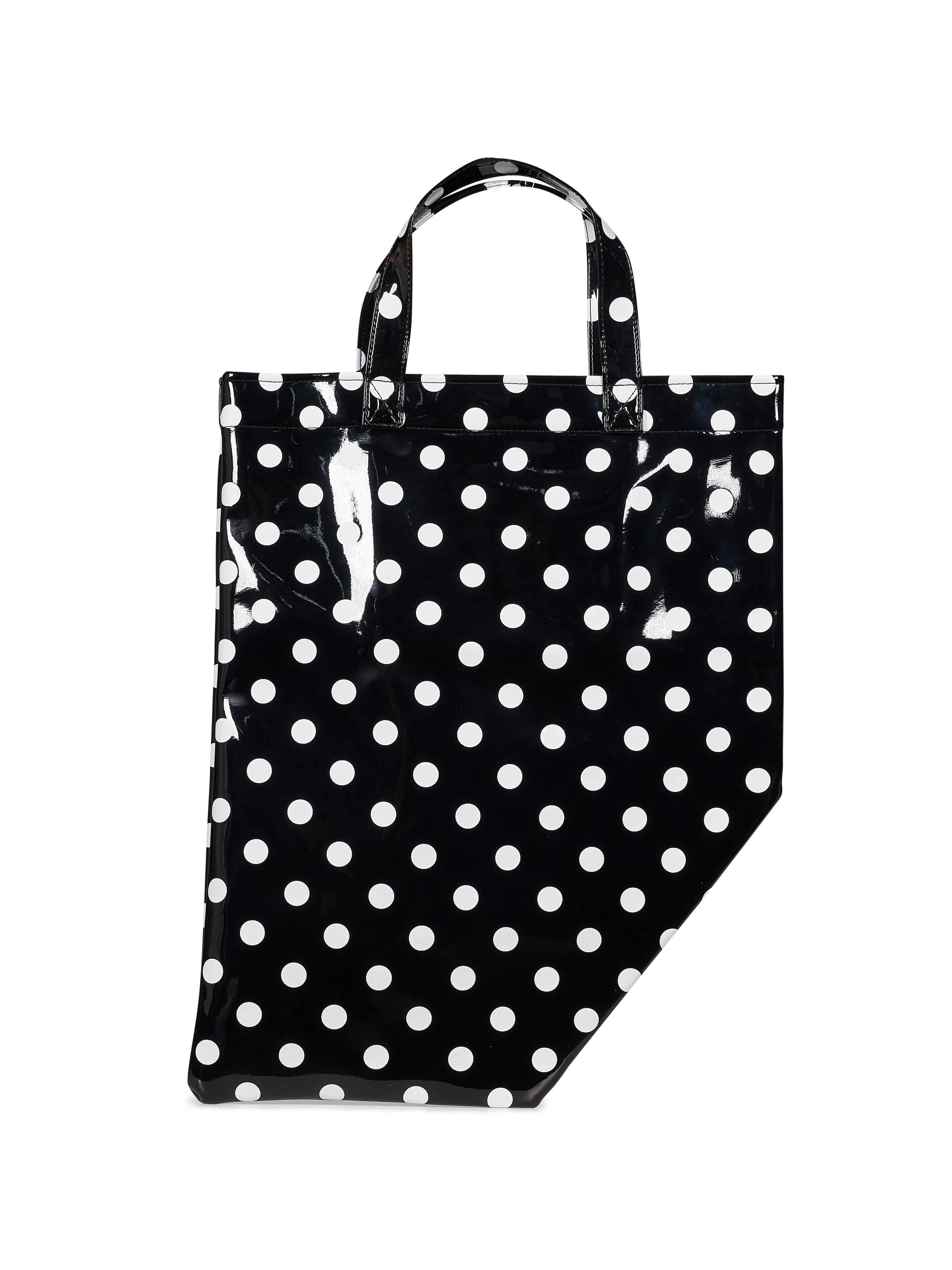 Borsa a pois in nero e bianco 
