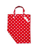 Borsa a pois in rosso e bianco