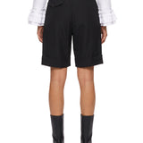 Shorts a vita alta in nero 