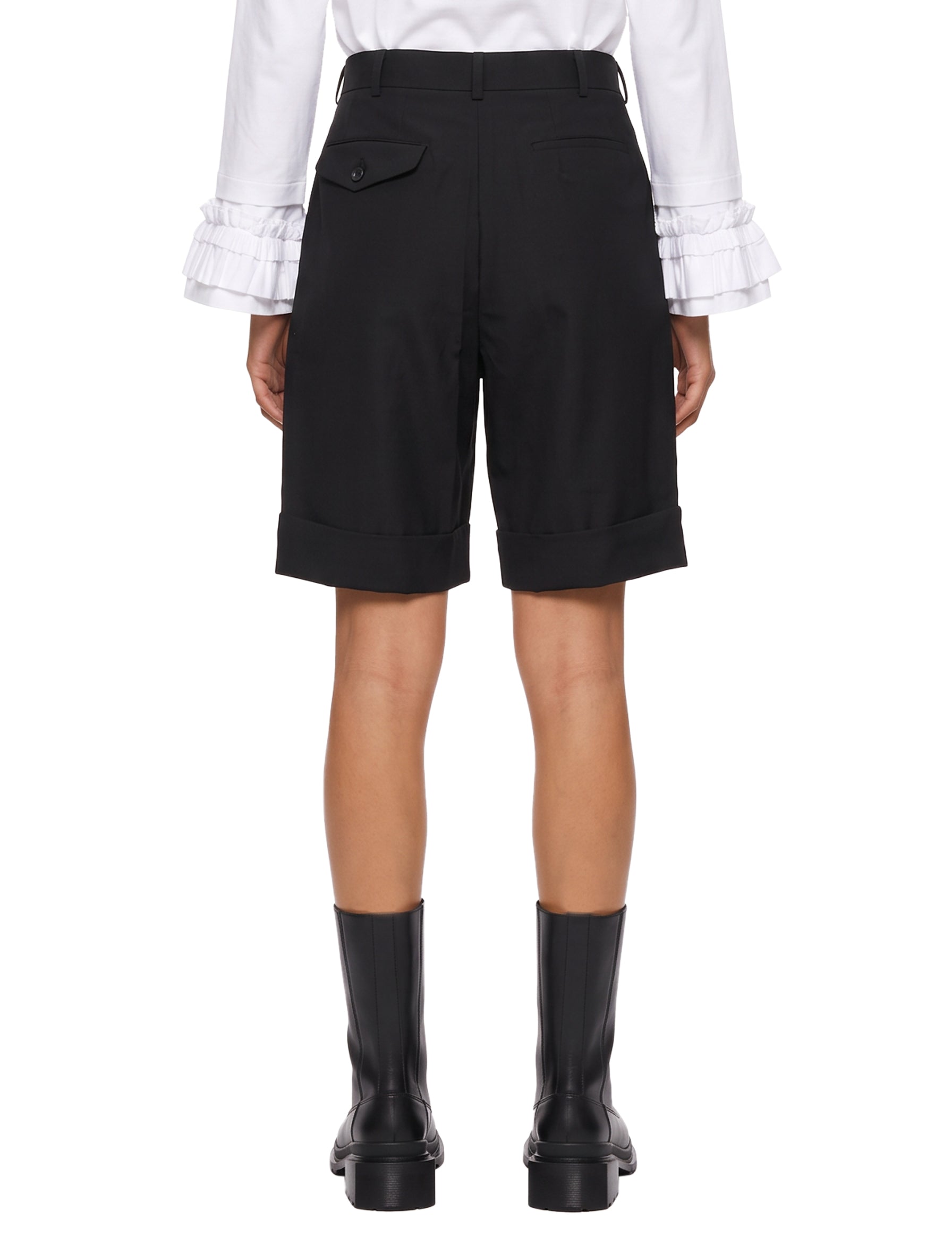 Shorts a vita alta in nero 