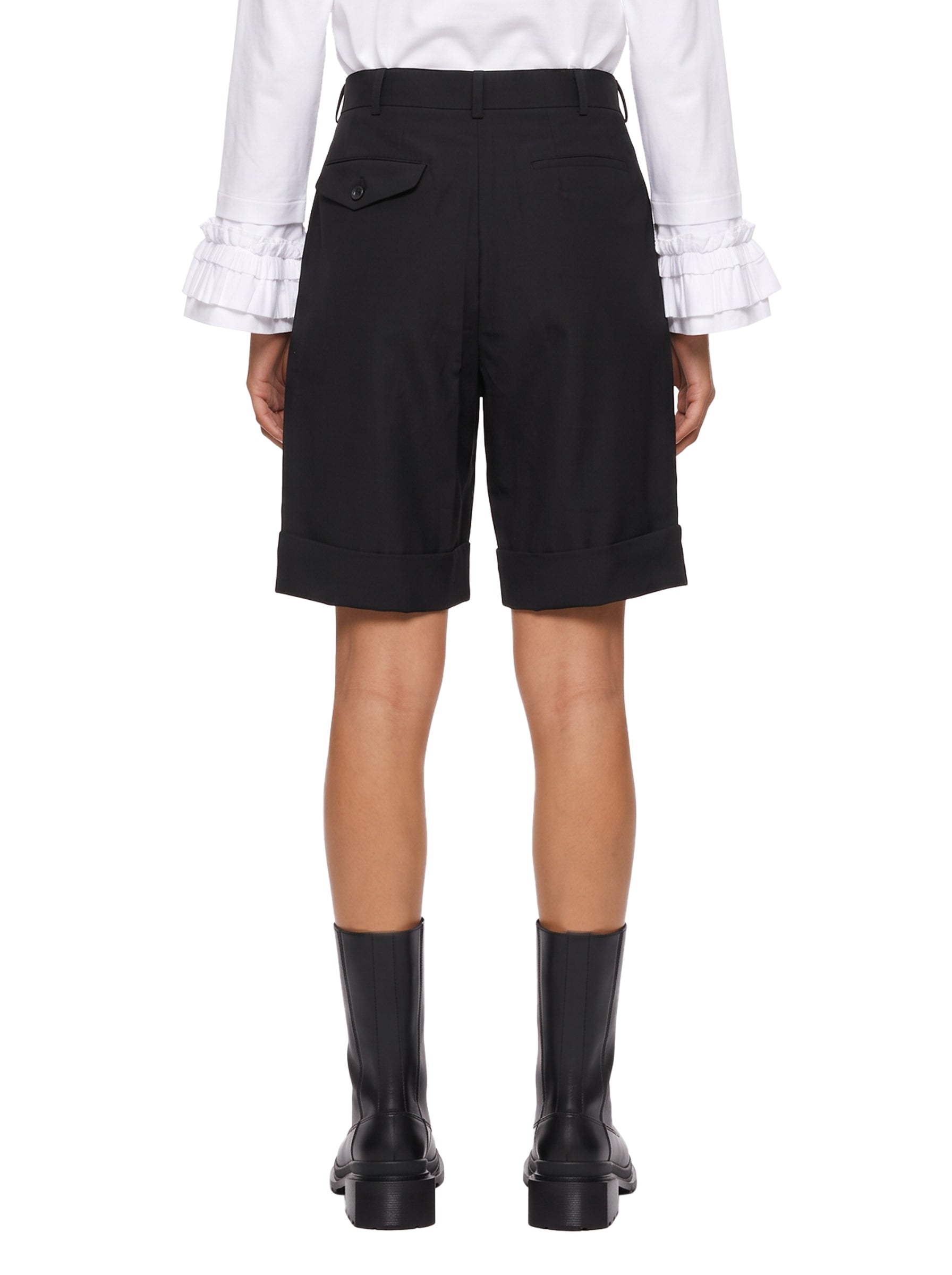 Shorts a vita alta in nero 