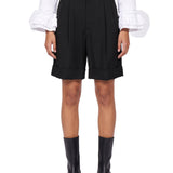 Shorts a vita alta in nero 