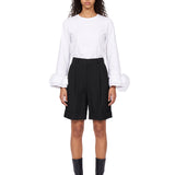 Shorts a vita alta in nero 