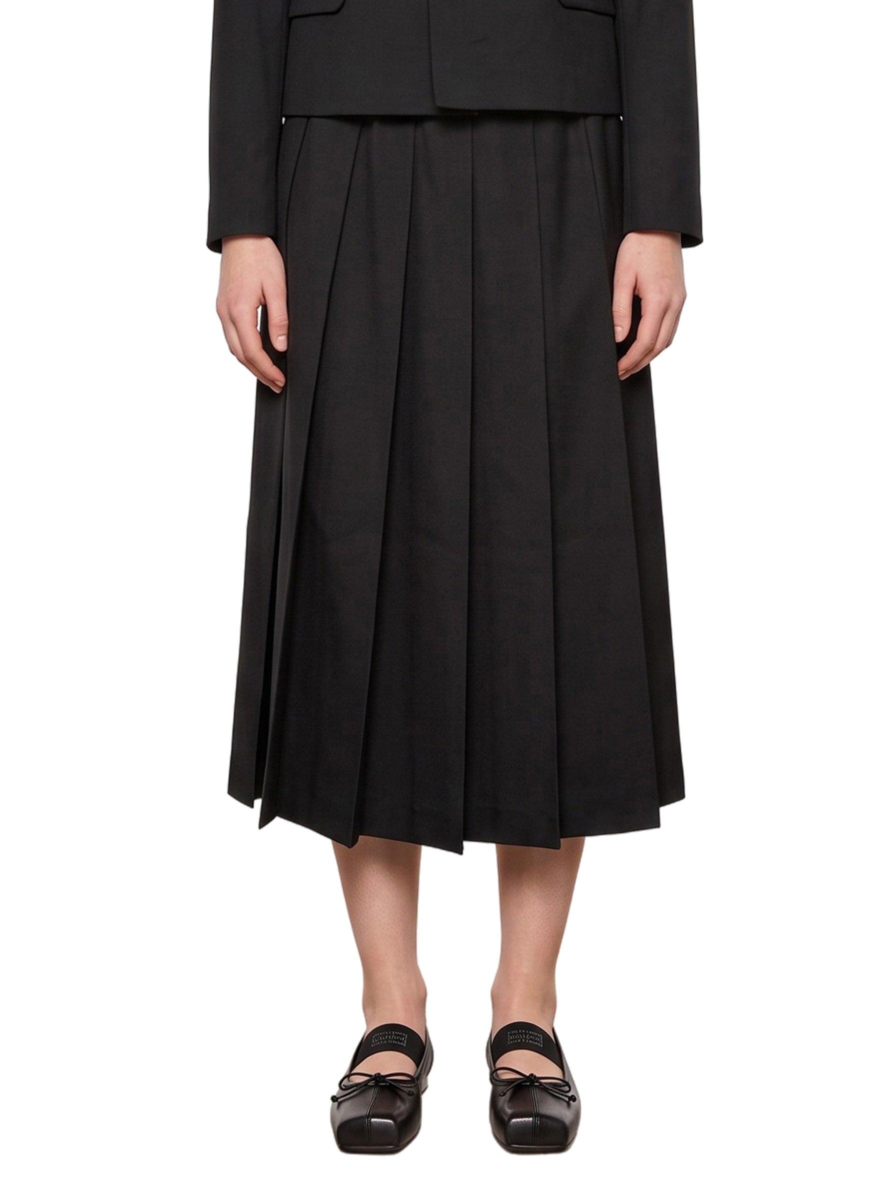 Gonna a pieghe in nero 