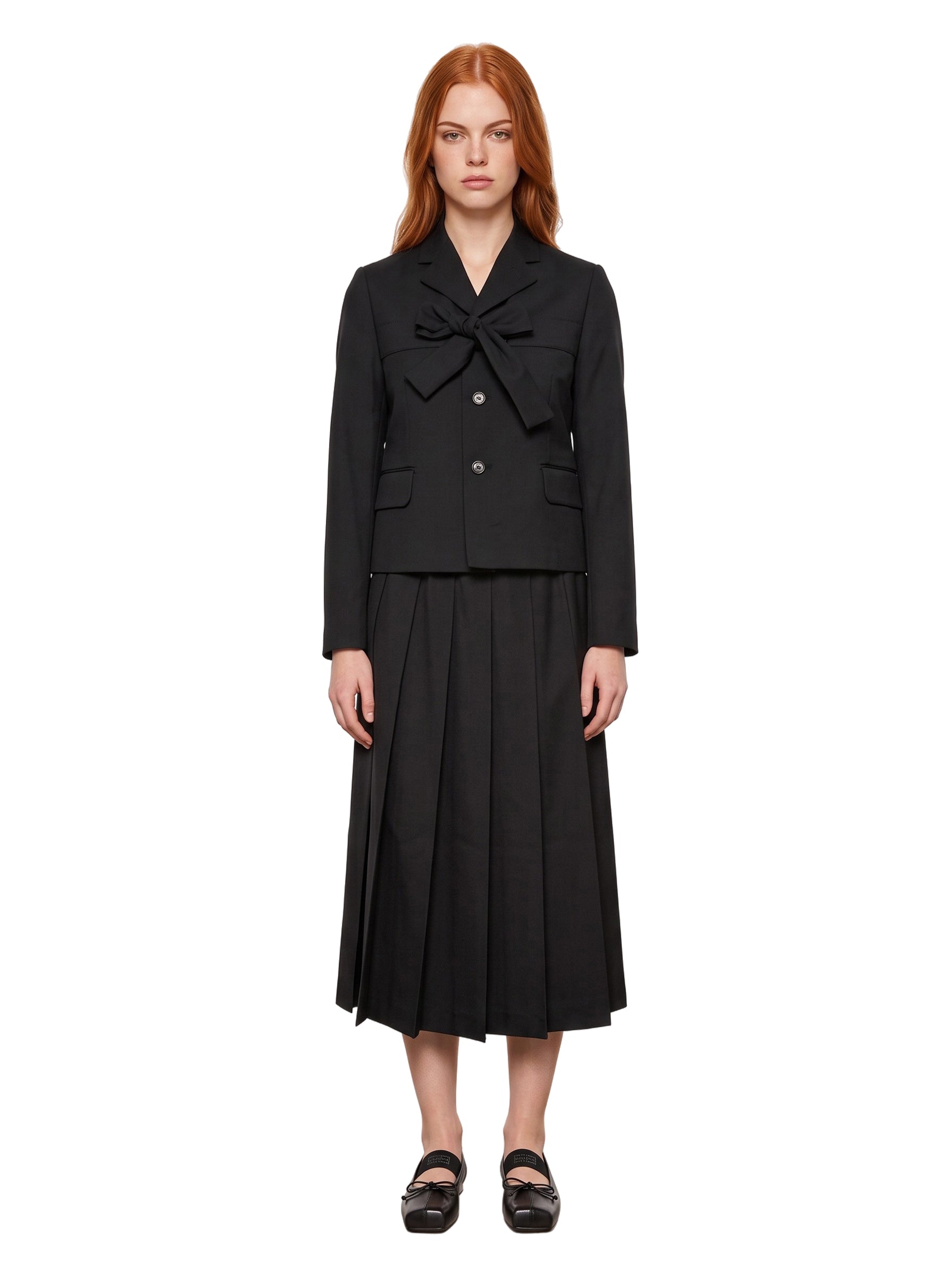 Gonna a pieghe in nero 