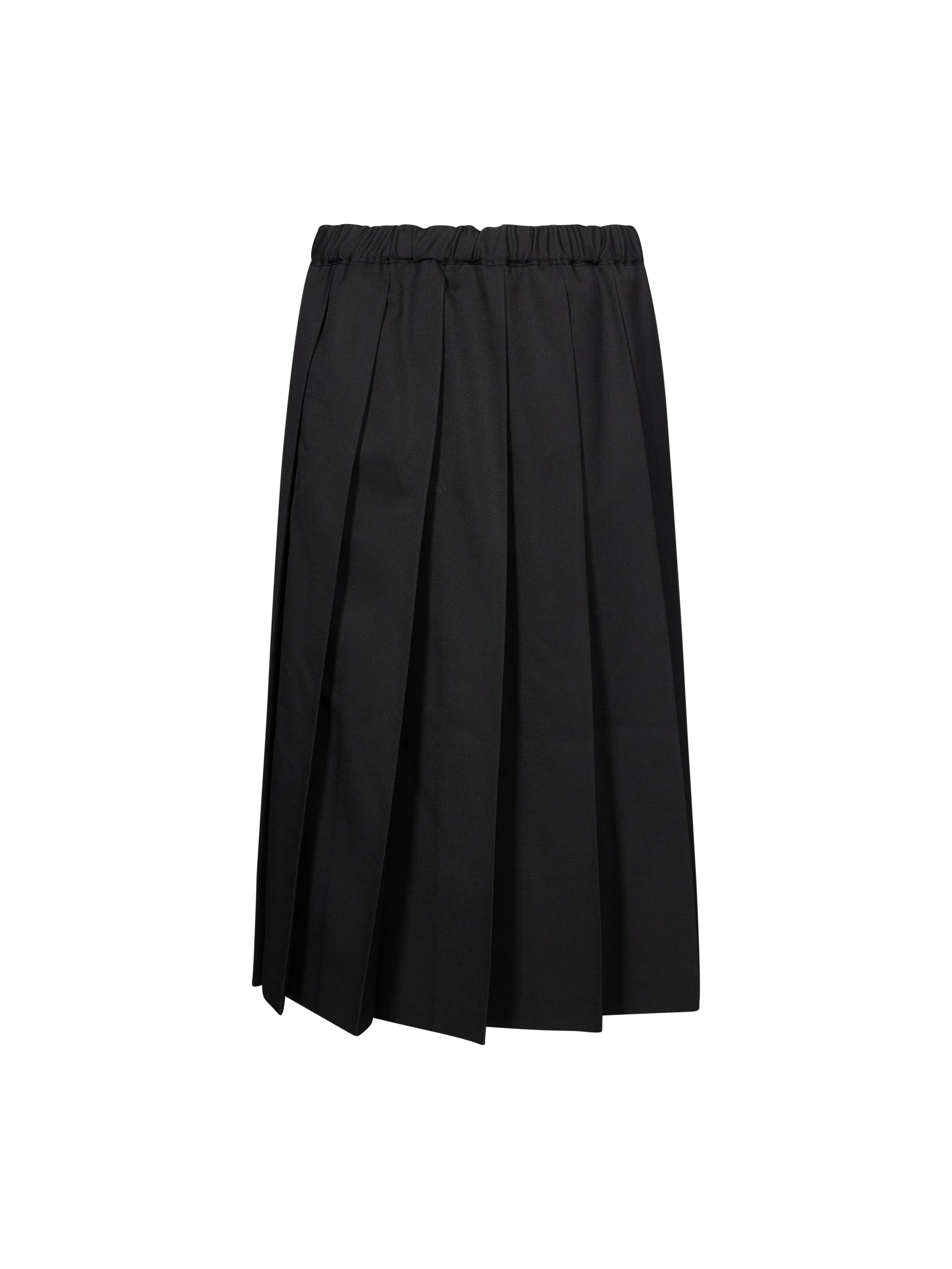 Gonna a pieghe in nero 