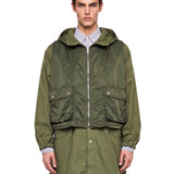 Parka a strati in verde 