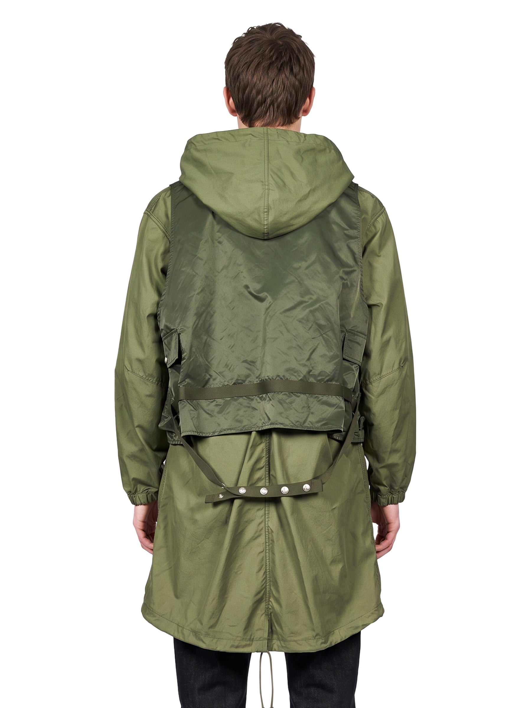 Parka a strati in verde 