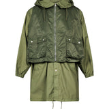 Parka a strati in verde 