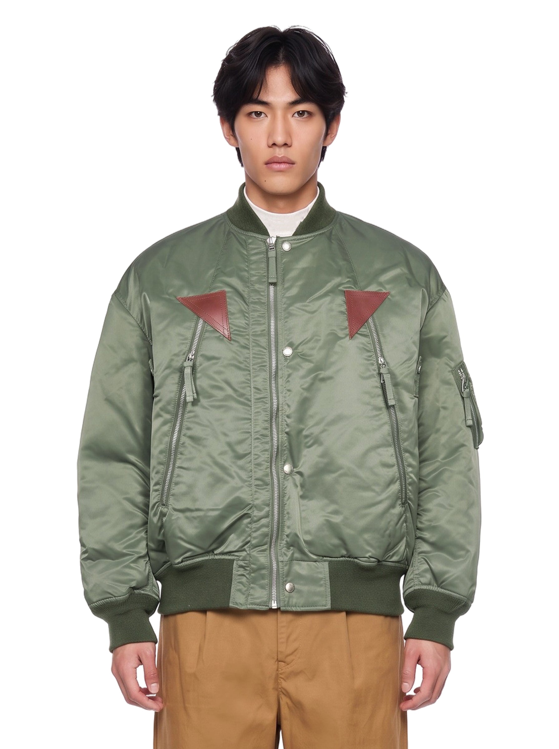 Bomber oversize in verde 