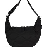 Borsa a tracolla trapuntata in nero 