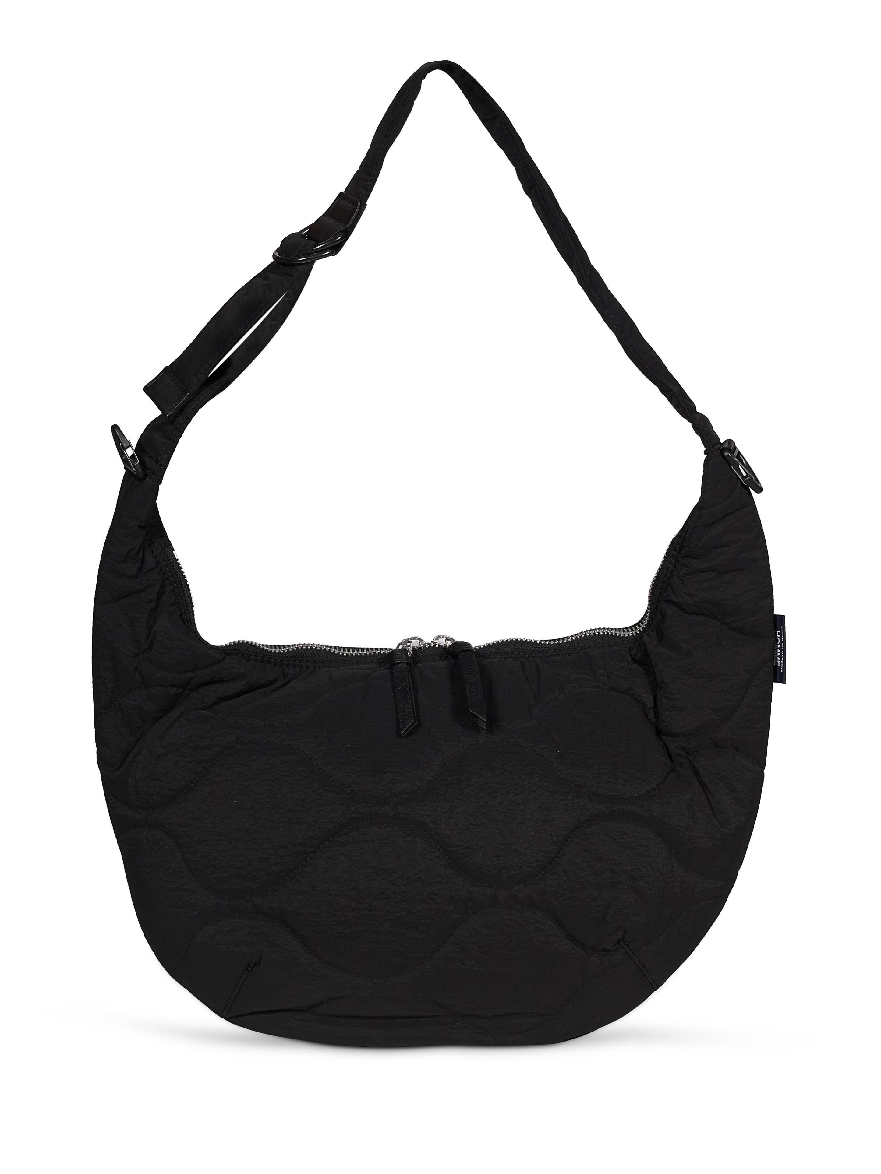 Borsa a tracolla trapuntata in nero 