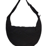 Borsa a tracolla trapuntata in nero 