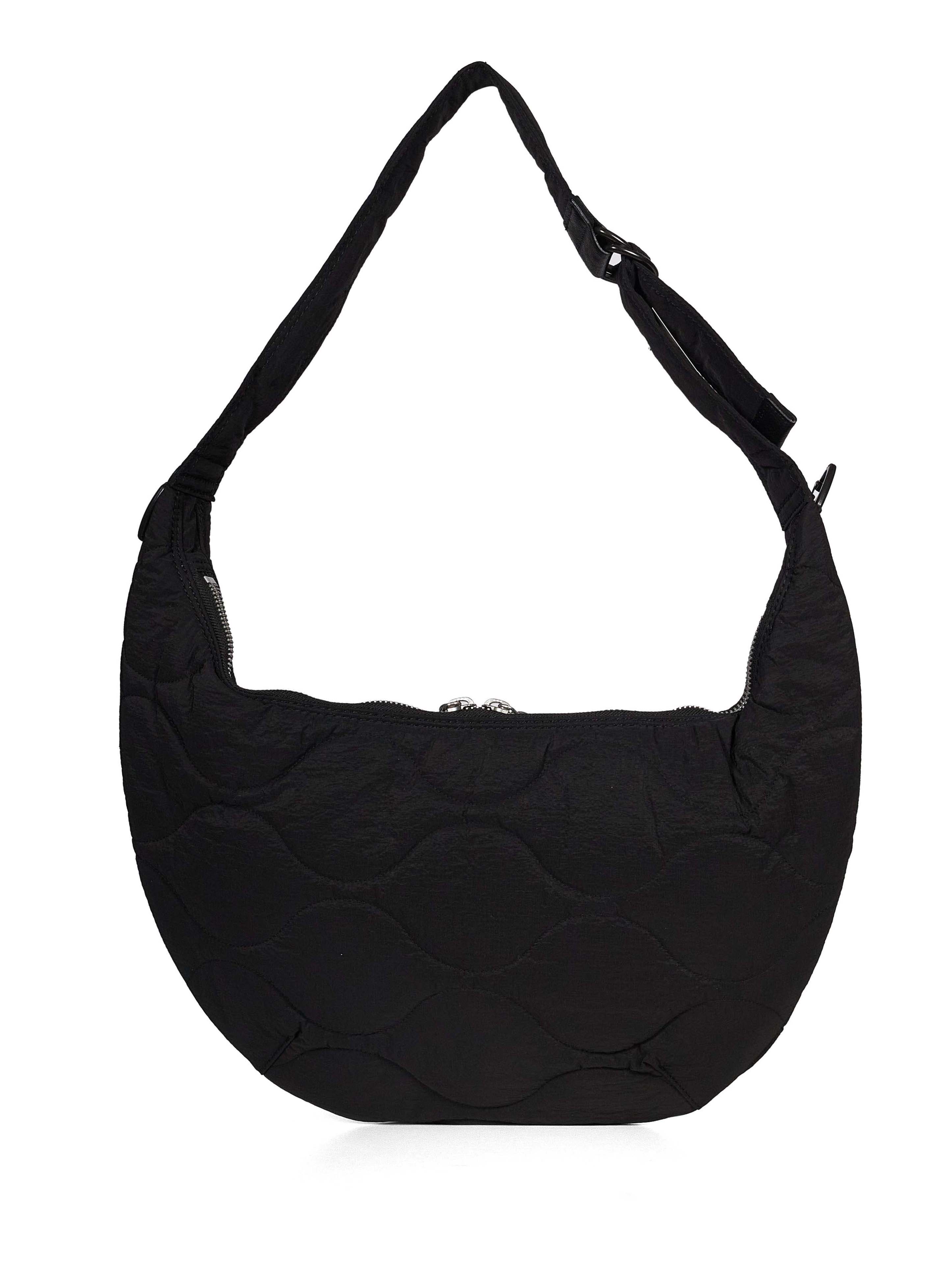 Borsa a tracolla trapuntata in nero 