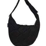 Borsa a tracolla trapuntata in nero 