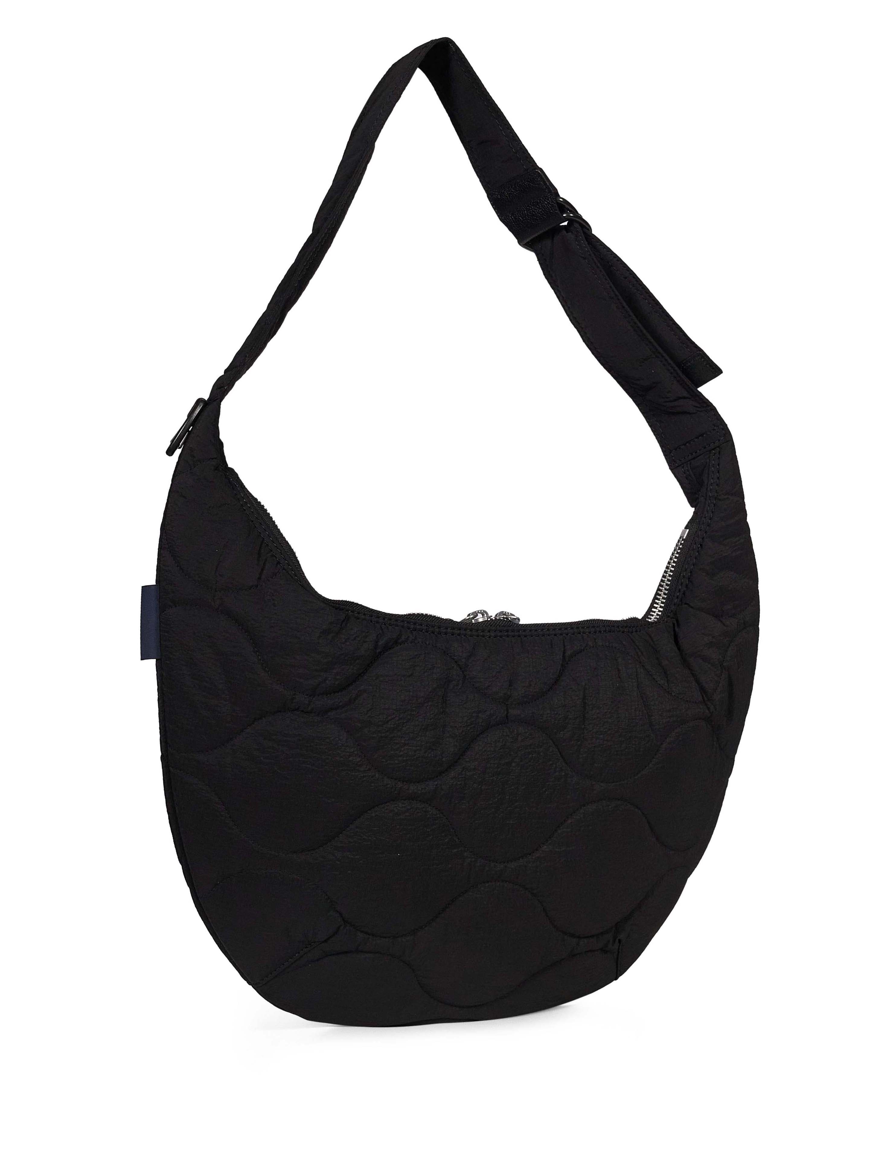 Borsa a tracolla trapuntata in nero 