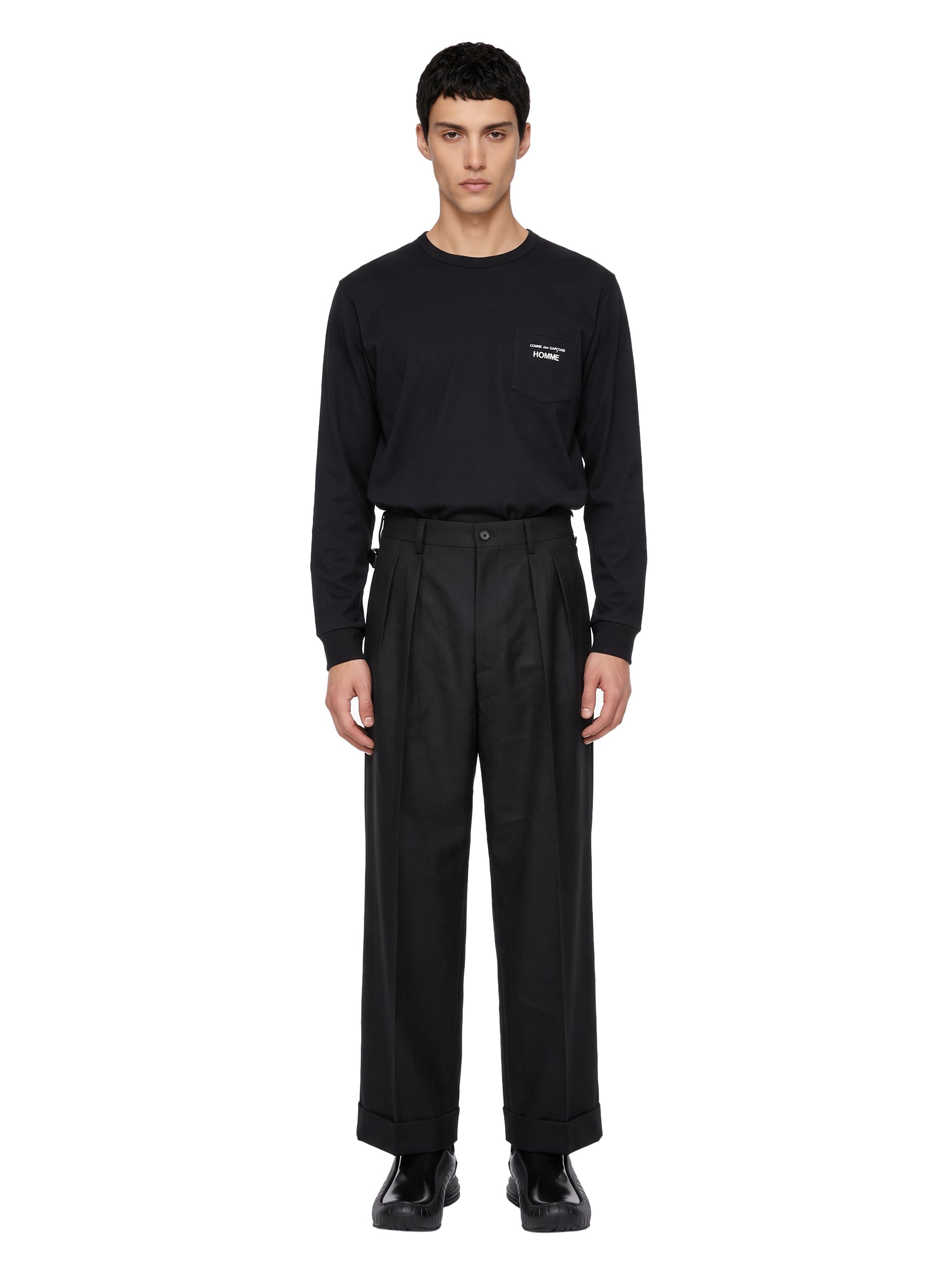 Pantaloni in lana nero 