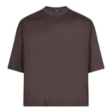 T-shirt classica in marrone 