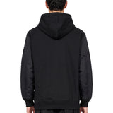 Felpa Military Pullover in nero 
