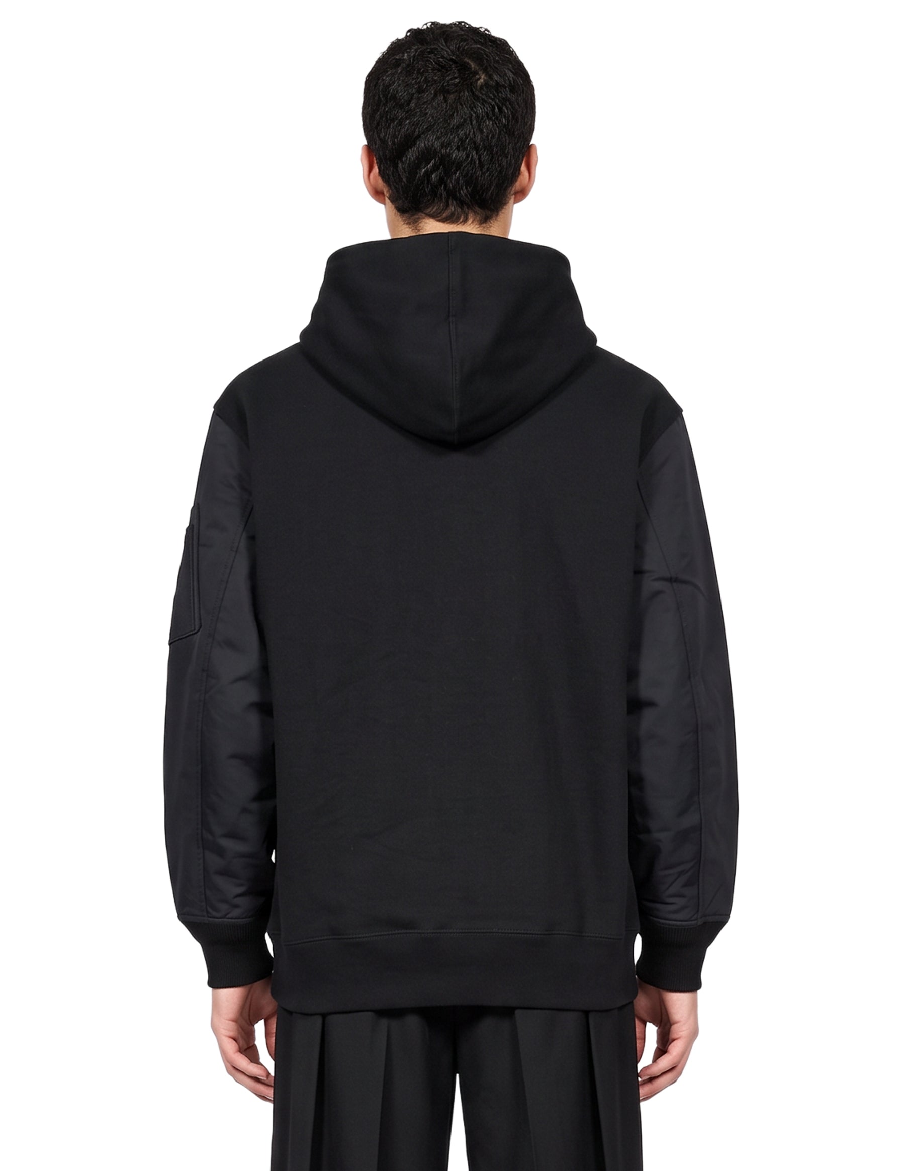 Felpa Military Pullover in nero 