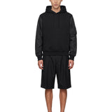 Felpa Military Pullover in nero 