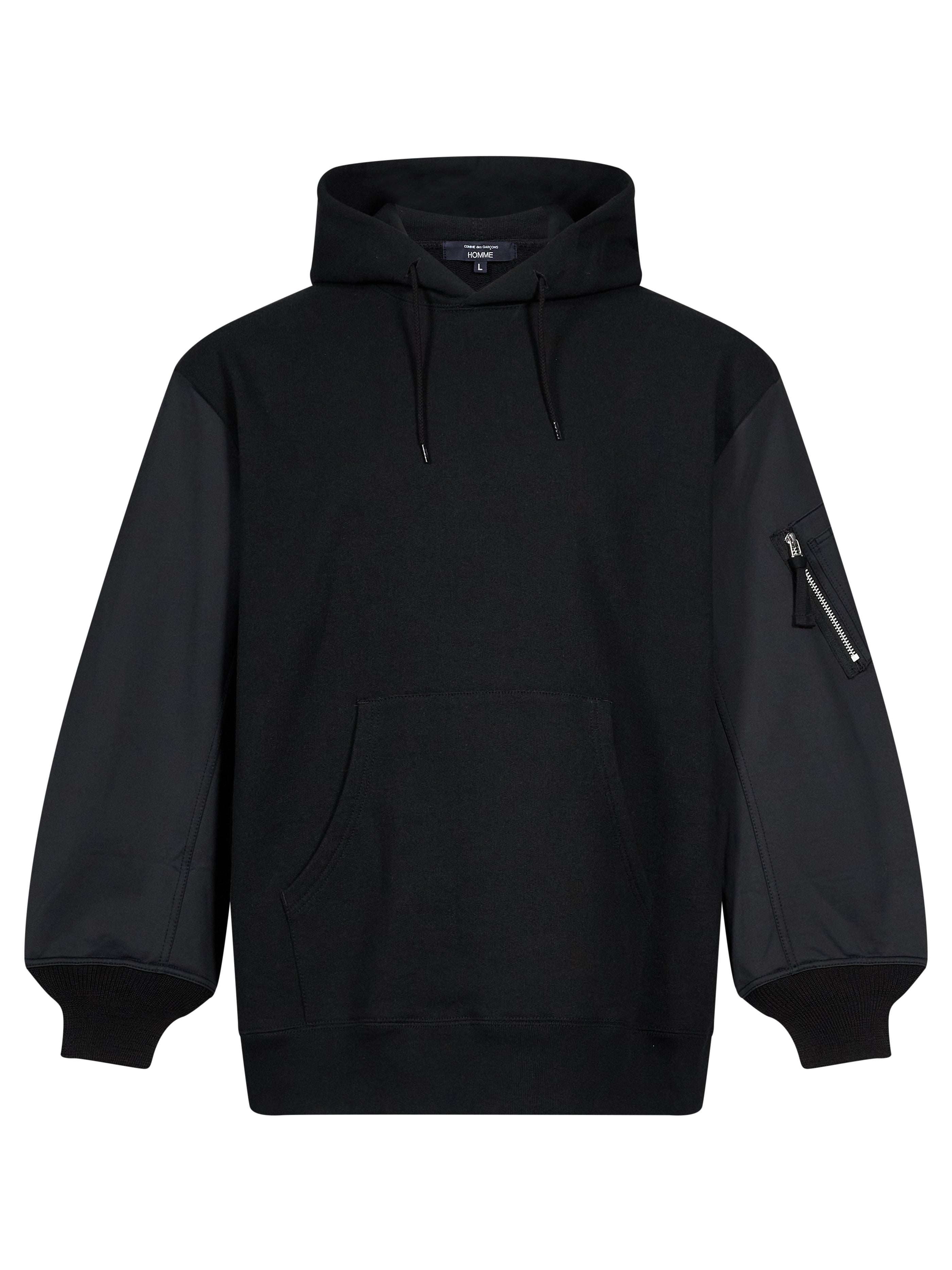 Felpa Military Pullover in nero 