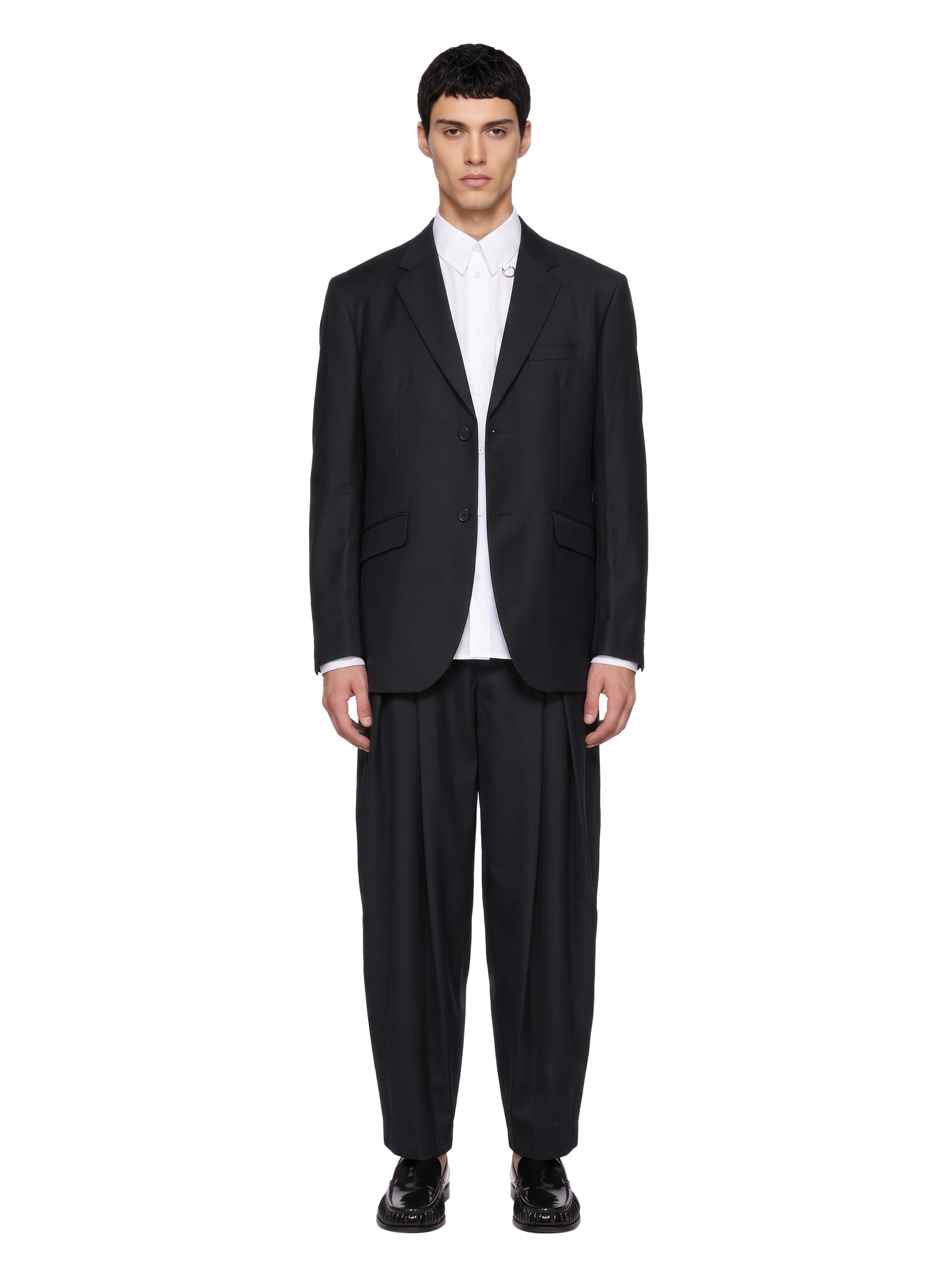Pantaloni con pinces in nero 