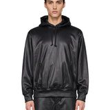 Felpa in satin nero 