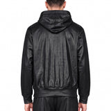 Felpa in satin nero 
