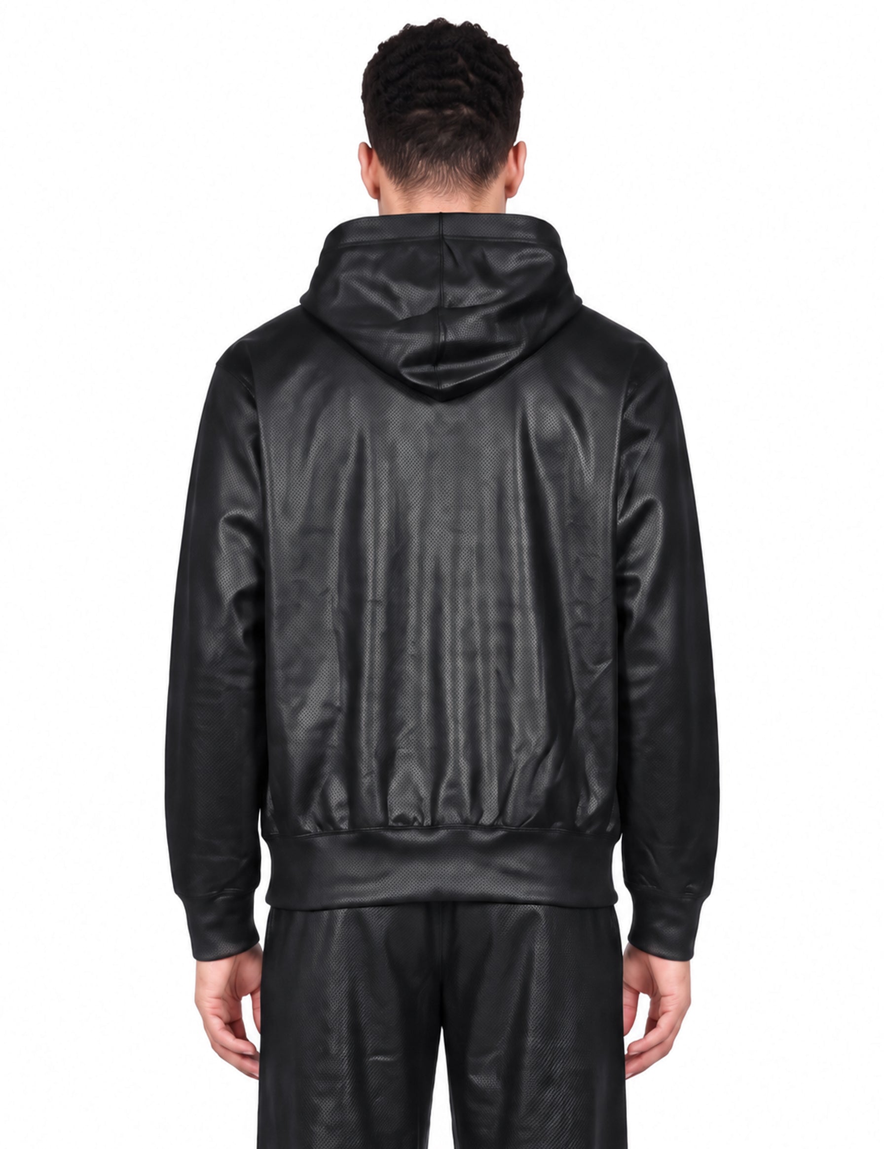 Felpa in satin nero 