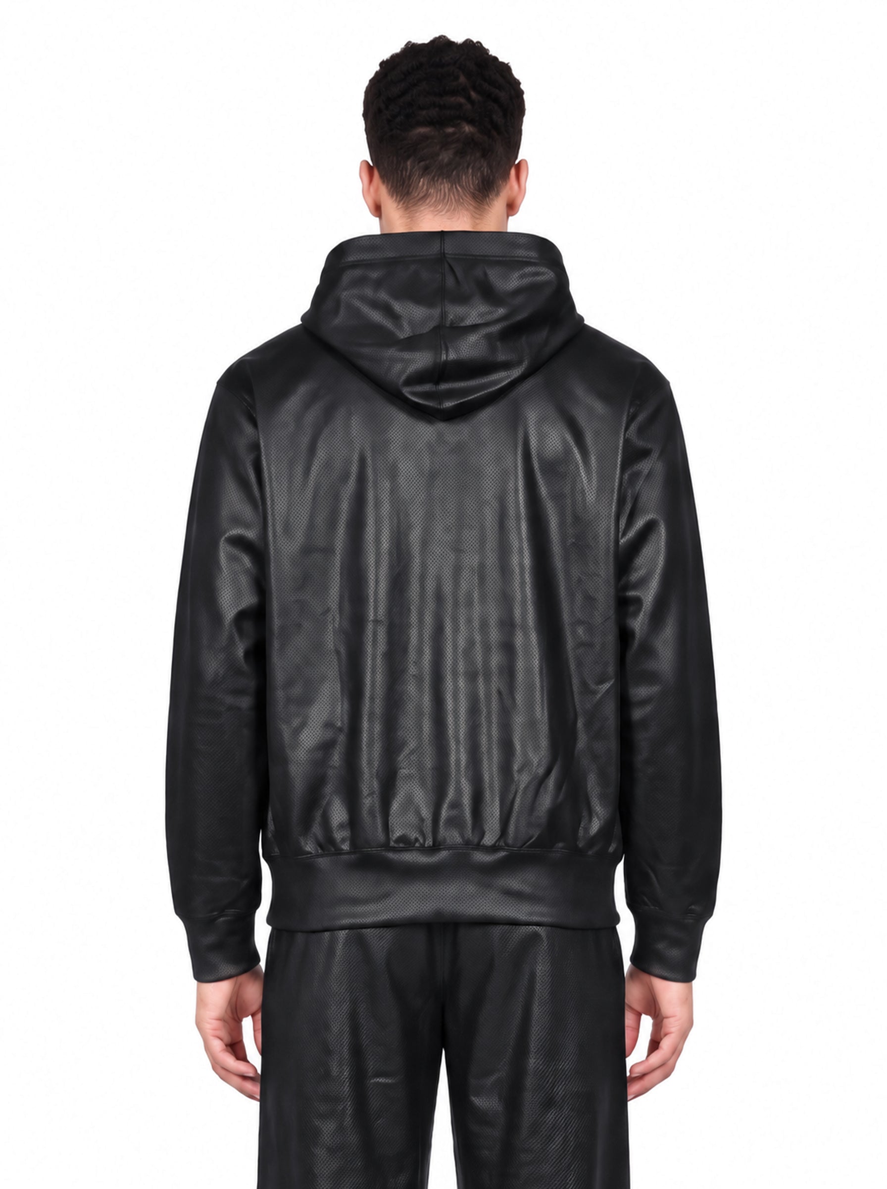 Felpa in satin nero 