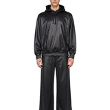 Felpa in satin nero 